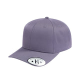 Blank 6-Panel Baseball Cap with Medium Grey front and Medium Grey back