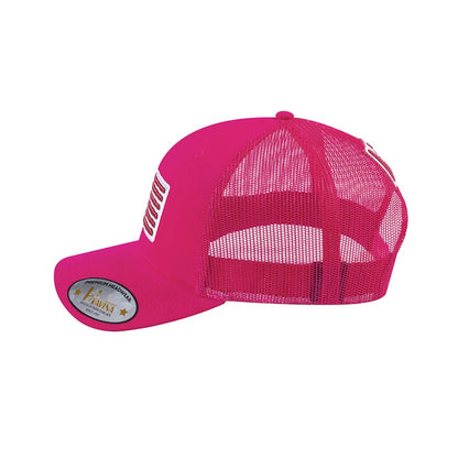 US Flag 6-Panel Trucker Hat with Pink front and Pink back