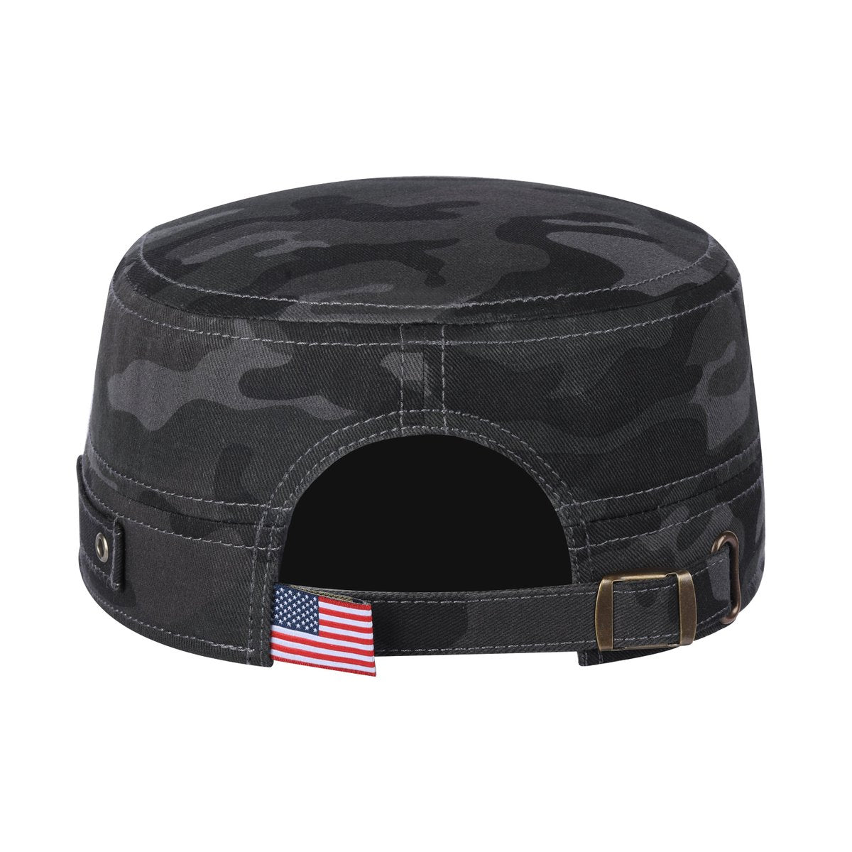 USA Military Hat with Black Camo front and Black Camo back