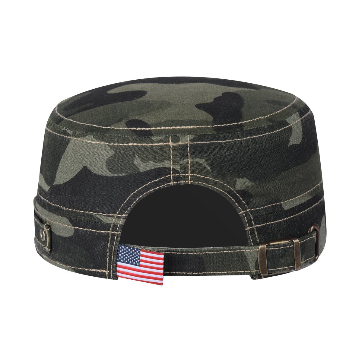 USA Military Hat with Green Camo front and Green Camo back
