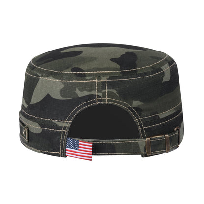 USA Military Hat with Green Camo front and Green Camo back