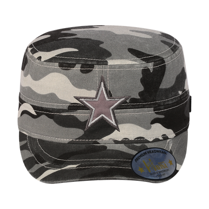 Blank Military Hat with Grey Camo front and Grey Camo back