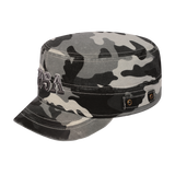 USA Military Hat with Grey Camo front and Grey Camo back