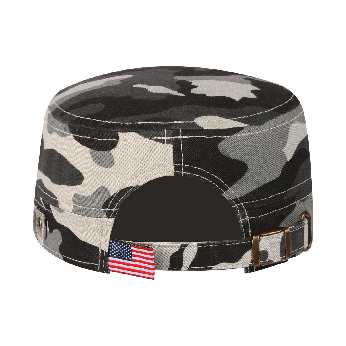 USA Military Hat with Grey Camo front and Grey Camo back