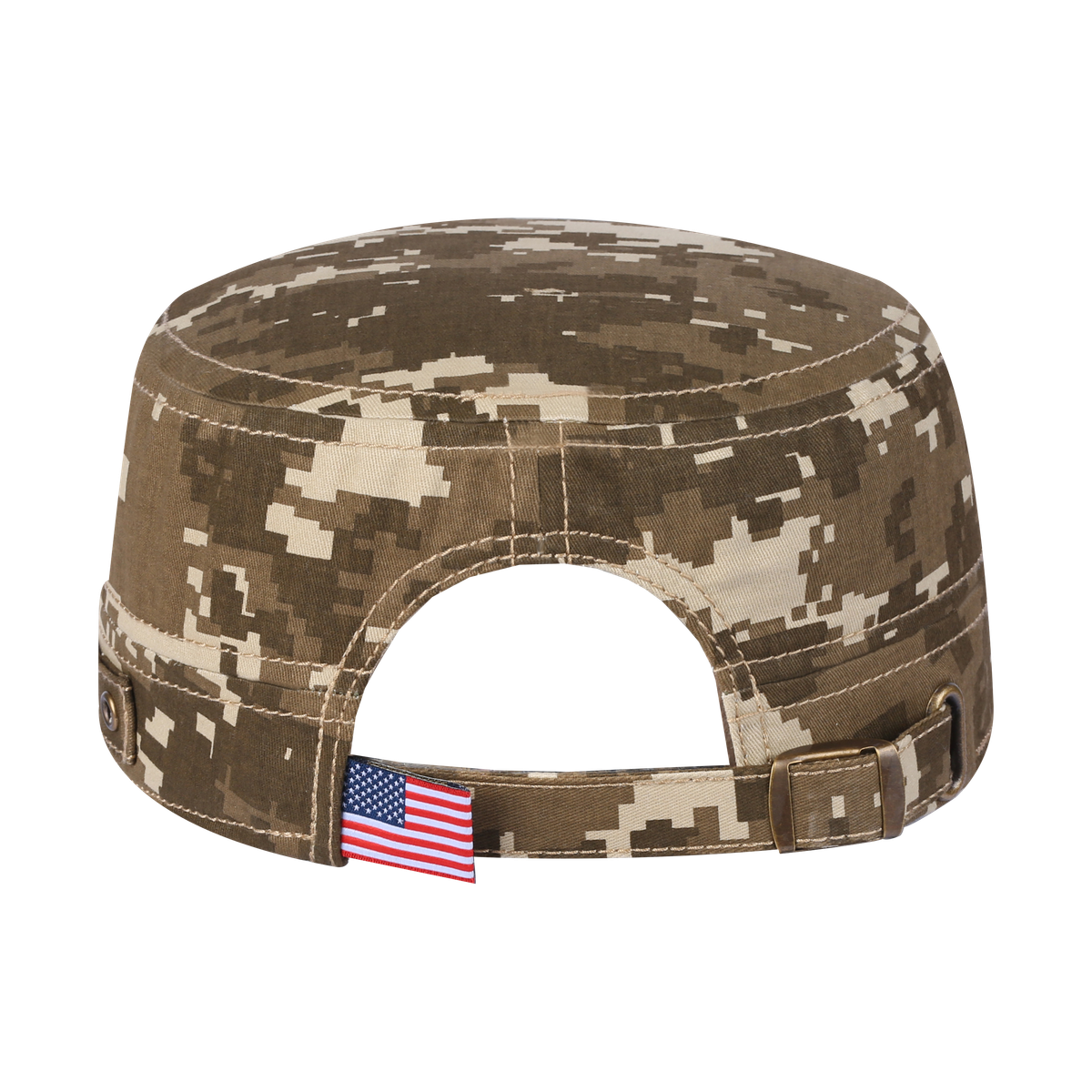 USA Military Hat with Khaki Camo front and Khaki Camo back