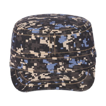 Blank Military Hat with Navy Camo front and Navy Camo back