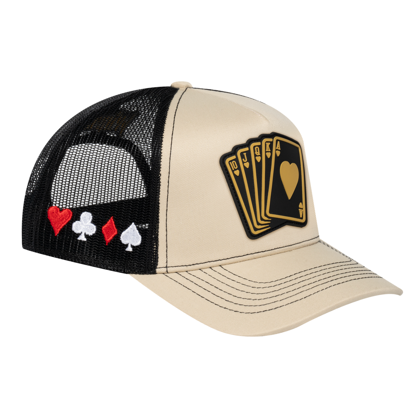 Poker 10JQKA 5-Panel Trucker Hat - T5-BETC-B-POKER1 gallery image 1