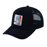Chicken V2 5-Panel Trucker Hat with Black front and Black back