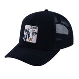 Cow V2 5-Panel Trucker Hat with Black front and Black back