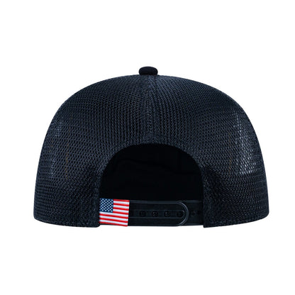 Lynx V2 5-Panel Trucker Hat with Black front and Black back