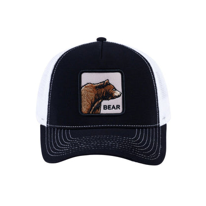Bear V2 5-Panel Trucker Hat with Black front and White back