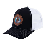 Pisces Zodiac V2 5-Panel Trucker Hat with Black front and White back