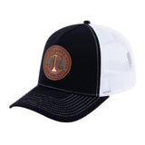 Libra Zodiac V2 5-Panel Trucker Hat with Black front and White back