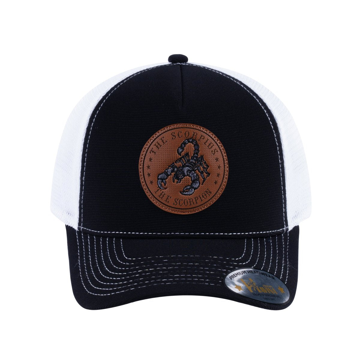 Scorpio Zodiac V2 5-Panel Trucker Hat with Black front and White back