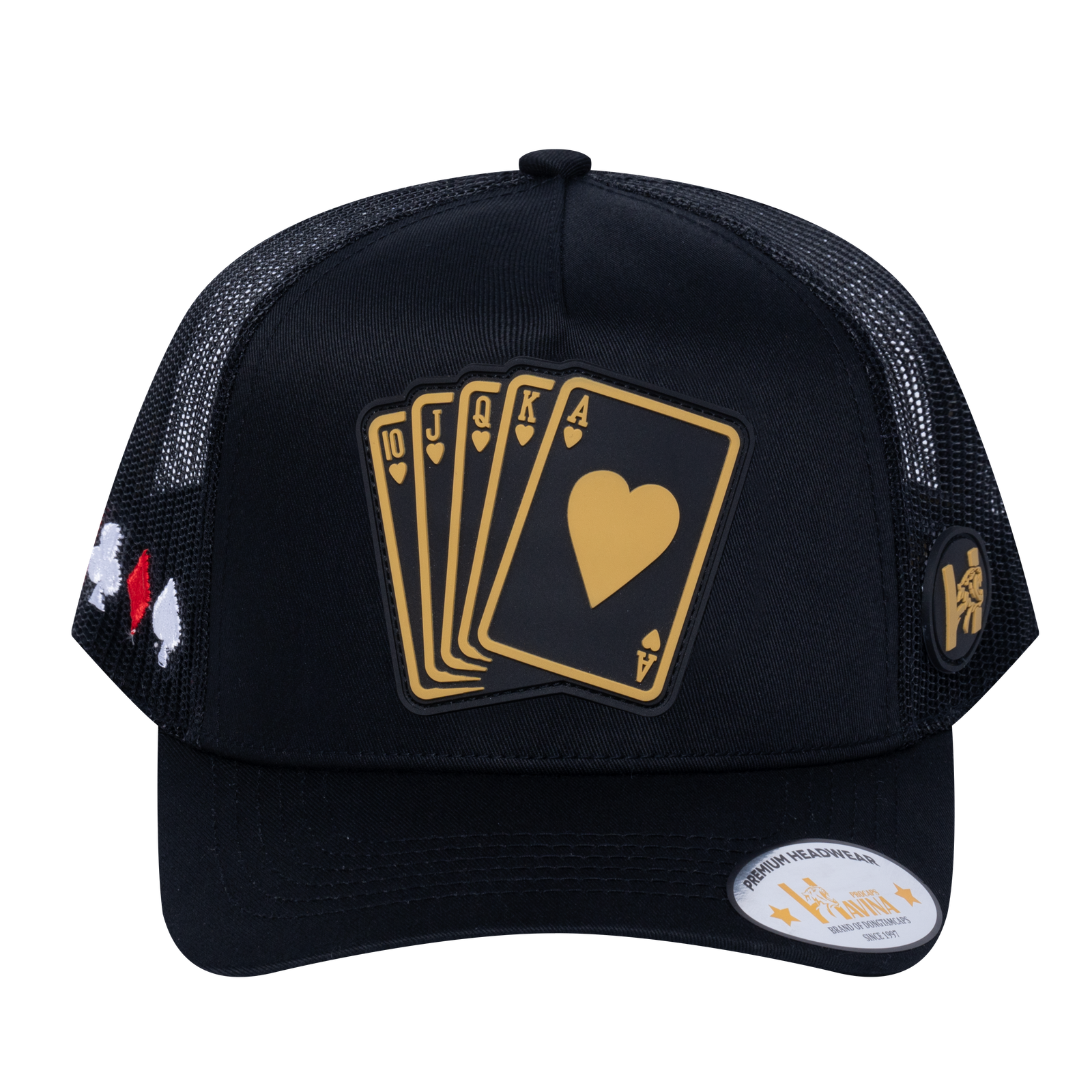 Poker 10JQKA 5-Panel Trucker Hat - T5-BTC-B-POKER1 gallery image base