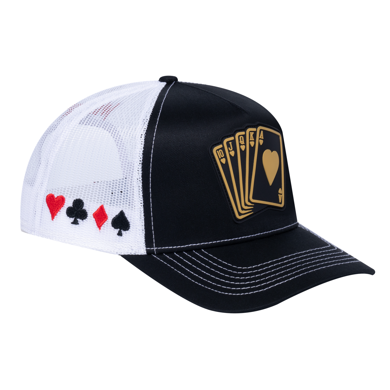 Poker 10JQKA 5-Panel Trucker Hat - T5-BTC-W-POKER1 gallery image 1