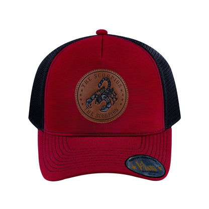 Scorpio Zodiac V2 5-Panel Trucker Hat with Burgundy front and Black back