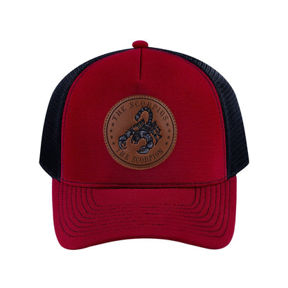 Scorpio Zodiac V2 5-Panel Trucker Hat with Burgundy front and Black back
