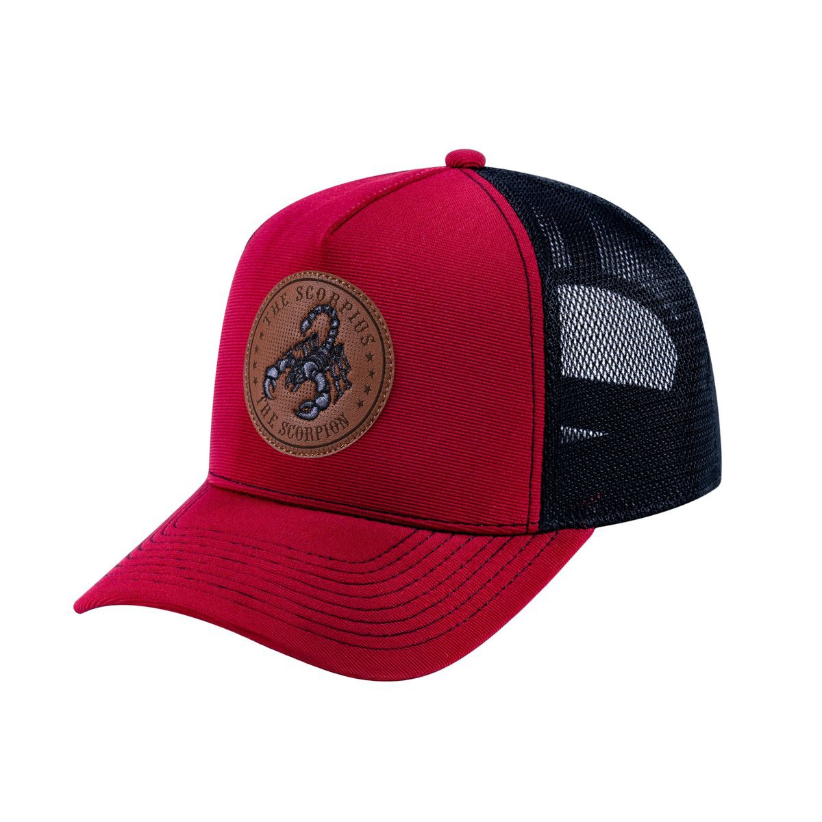 Scorpio Zodiac V2 5-Panel Trucker Hat with Burgundy front and Black back