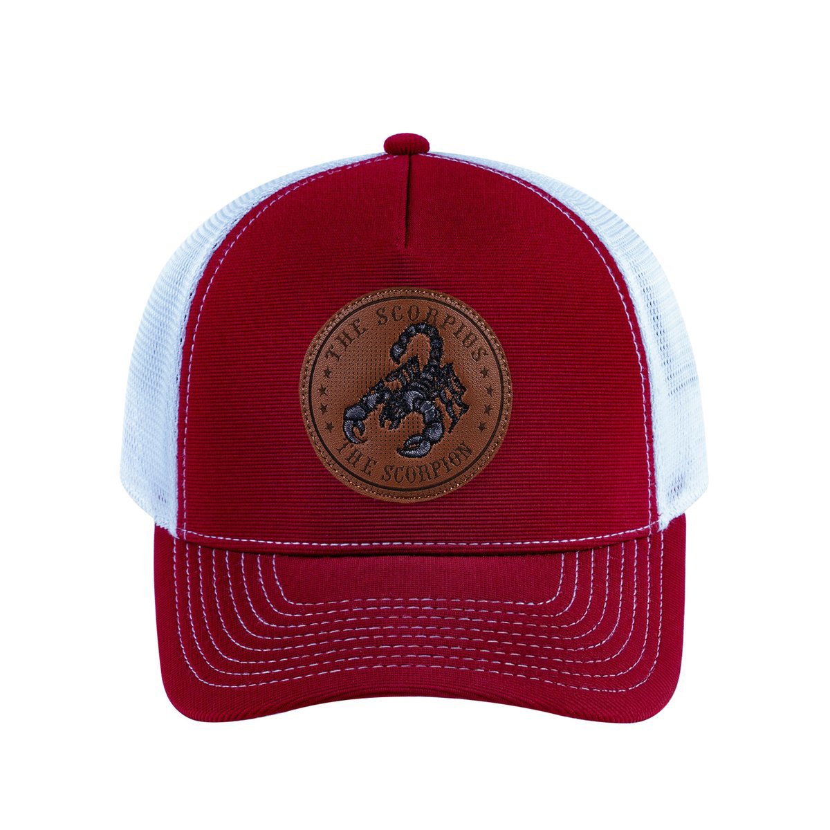 Scorpio Zodiac V2 5-Panel Trucker Hat with Burgundy front and White back