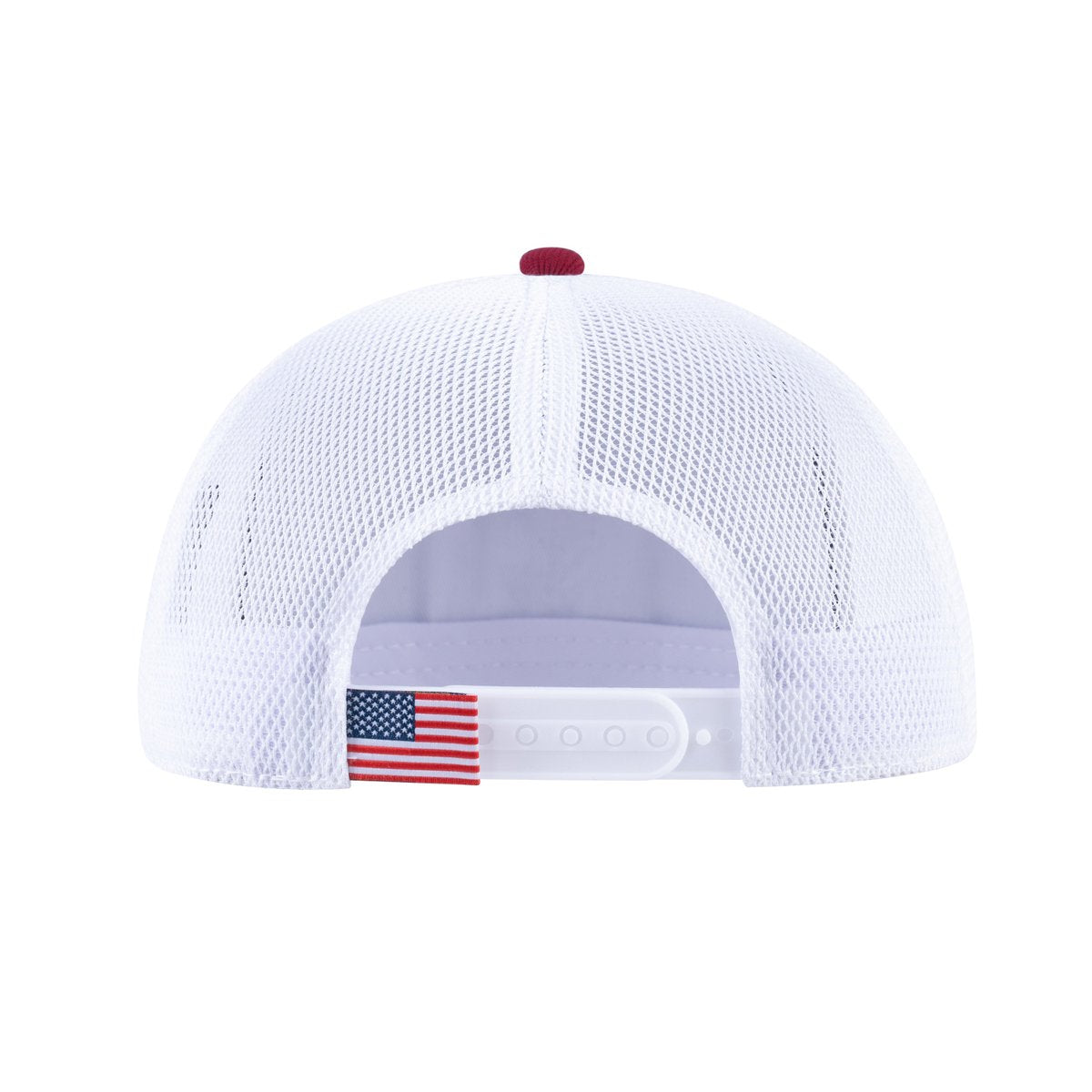 Reindeer V2 5-Panel Trucker Hat with Burgundy front and White back