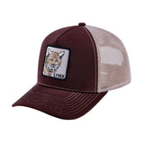 Lynx V2 5-Panel Trucker Hat with Dark Brown front and Khaki back
