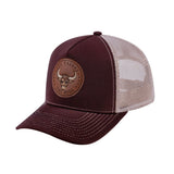Taurus Zodiac V2 5-Panel Trucker Hat with Dark Brown front and Khaki back