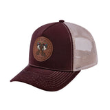 Gemini Zodiac V2 5-Panel Trucker Hat with Dark Brown front and Khaki back
