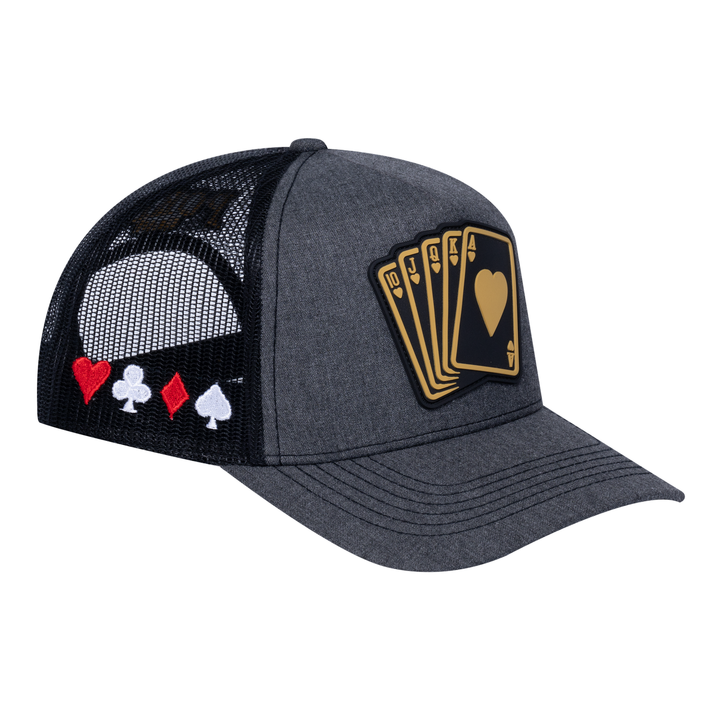 Poker 10JQKA 5-Panel Trucker Hat - T5-DGHT-B-POKER1 gallery image 1