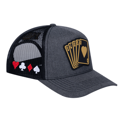 Poker 10JQKA 5-Panel Trucker Hat - T5-DGHT-B-POKER1 gallery image 1
