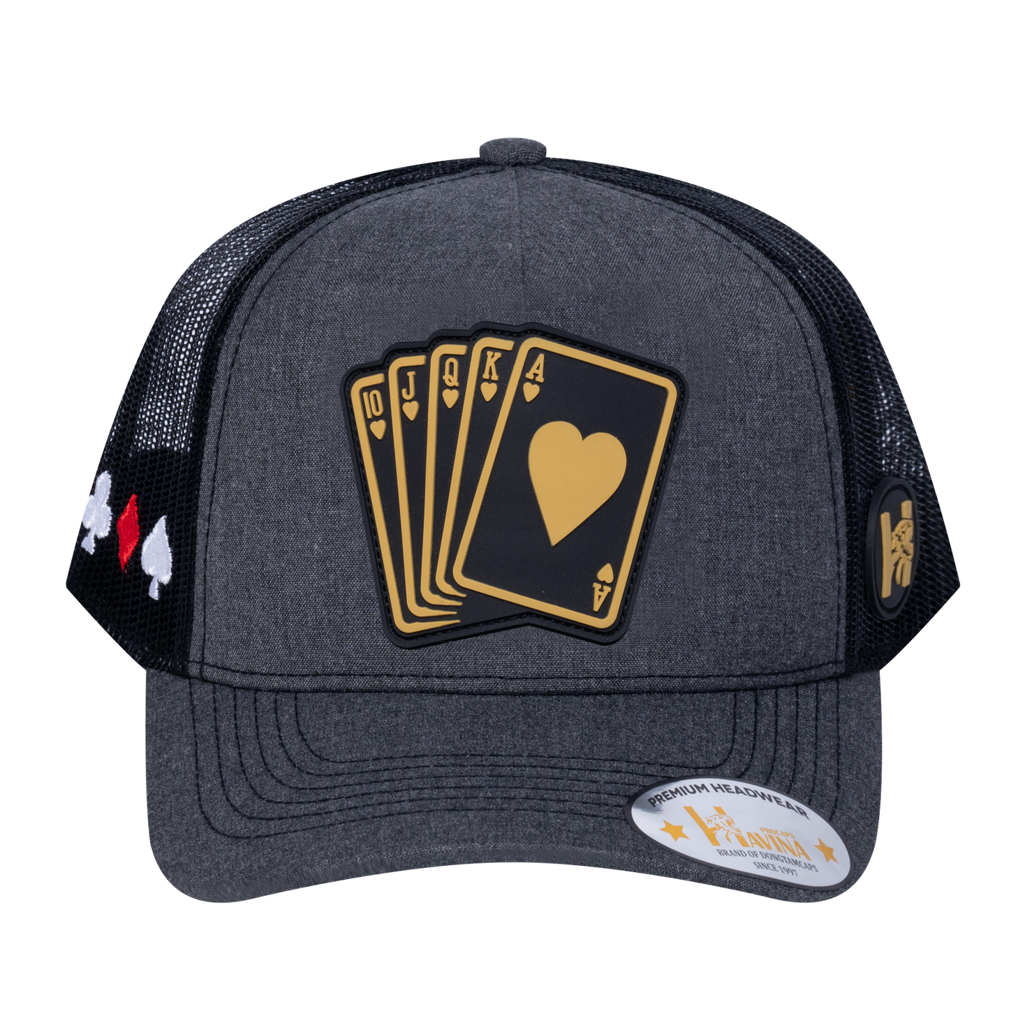 Poker 10JQKA 5-Panel Trucker Hat - T5-DGHT-B-POKER1 gallery image base