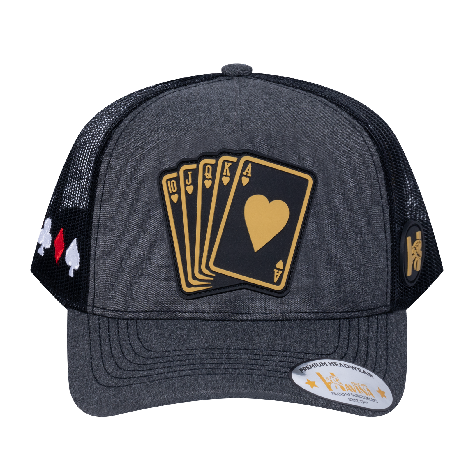 Poker 10JQKA 5-Panel Trucker Hat - T5-DGHT-B-POKER1 gallery image base