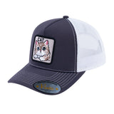 Cat V2 5-Panel Trucker Hat with Dark Grey front and White back