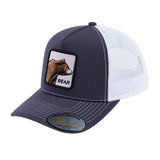 Bear V2 5-Panel Trucker Hat with Dark Grey front and White back