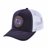 Pisces Zodiac V2 5-Panel Trucker Hat with Dark Grey front and White back