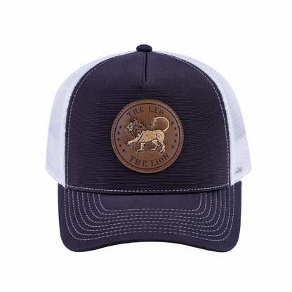 Leo Zodiac V2 5-Panel Trucker Hat with Dark Grey front and White back