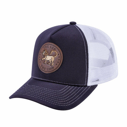 Leo Zodiac V2 5-Panel Trucker Hat with Dark Grey front and White back