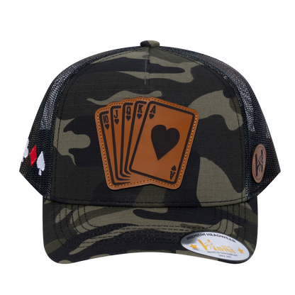Poker 10JQKA 5-Panel Trucker Hat - T5-GREENCM-GREENCM-POKER2 gallery image base