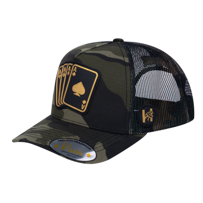 Winner Poker 10JQKA 5-Panel Trucker Hat - T5-GREENCM-GREENCM-WINNER1 gallery image 1