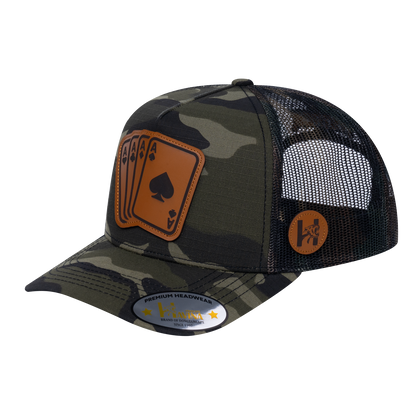 Winner Poker 10JQKA 5-Panel Trucker Hat - T5-GREENCM-GREENCM-WINNER2 gallery image 1