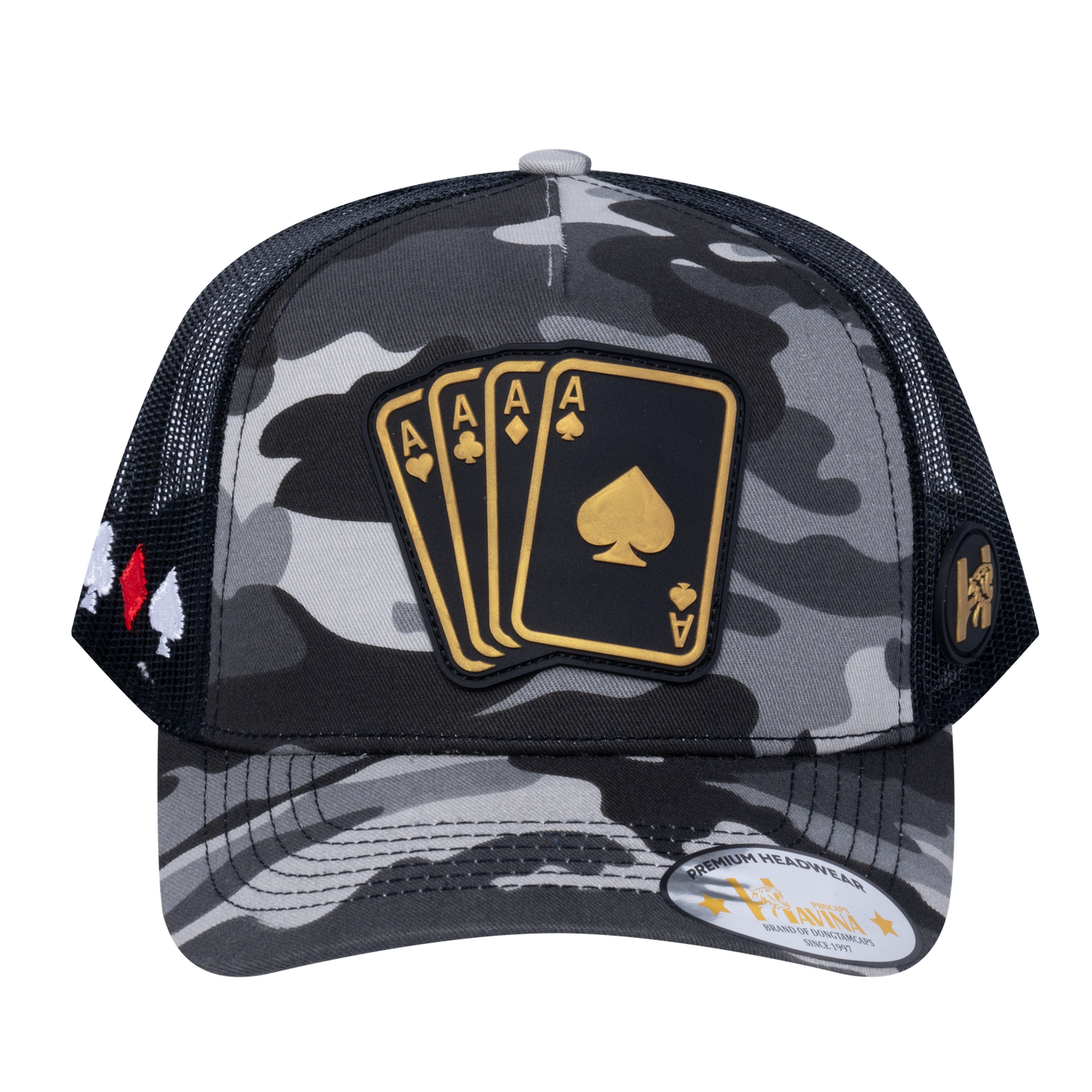 Winner Poker 10JQKA 5-Panel Trucker Hat - T5-GREYCM-B-WINNER1 gallery image base