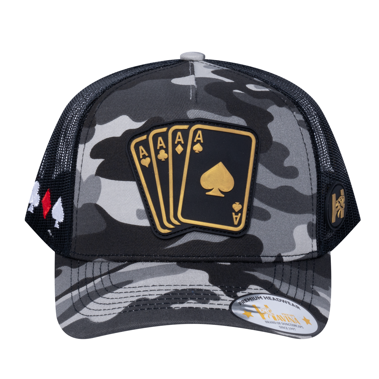 Winner Poker 10JQKA 5-Panel Trucker Hat - T5-GREYCM-B-WINNER1 gallery image base