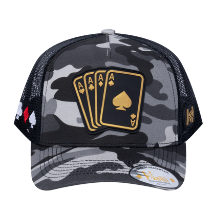 Winner Poker 10JQKA 5-Panel Trucker Hat - T5-GREYCM-B-WINNER1 gallery image base