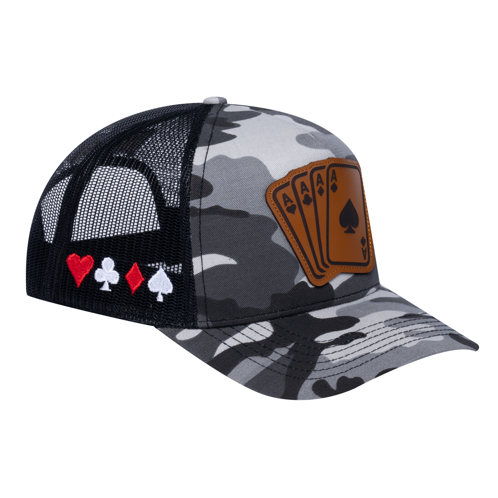 Winner Poker 10JQKA 5-Panel Trucker Hat - T5-GREYCM-B-WINNER2 gallery image 1
