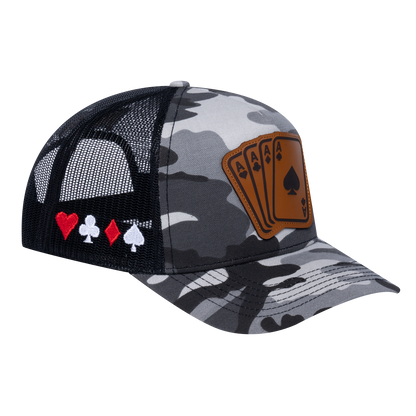 Winner Poker 10JQKA 5-Panel Trucker Hat - T5-GREYCM-B-WINNER2 gallery image 1