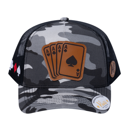 Winner Poker 10JQKA 5-Panel Trucker Hat - T5-GREYCM-B-WINNER2 gallery image base