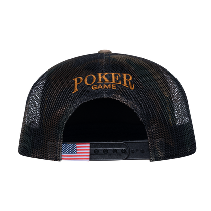 Poker 10JQKA 5-Panel Trucker Hat - T5-KHAKICM1-GREENCM-POKER2 gallery image 3