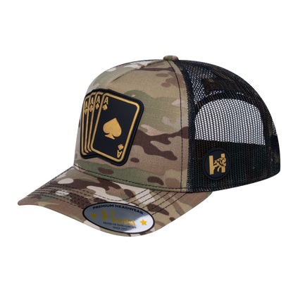 Winner Poker 10JQKA 5-Panel Trucker Hat - T5-KHAKICM1-GREENCM-WINNER1 gallery image 3