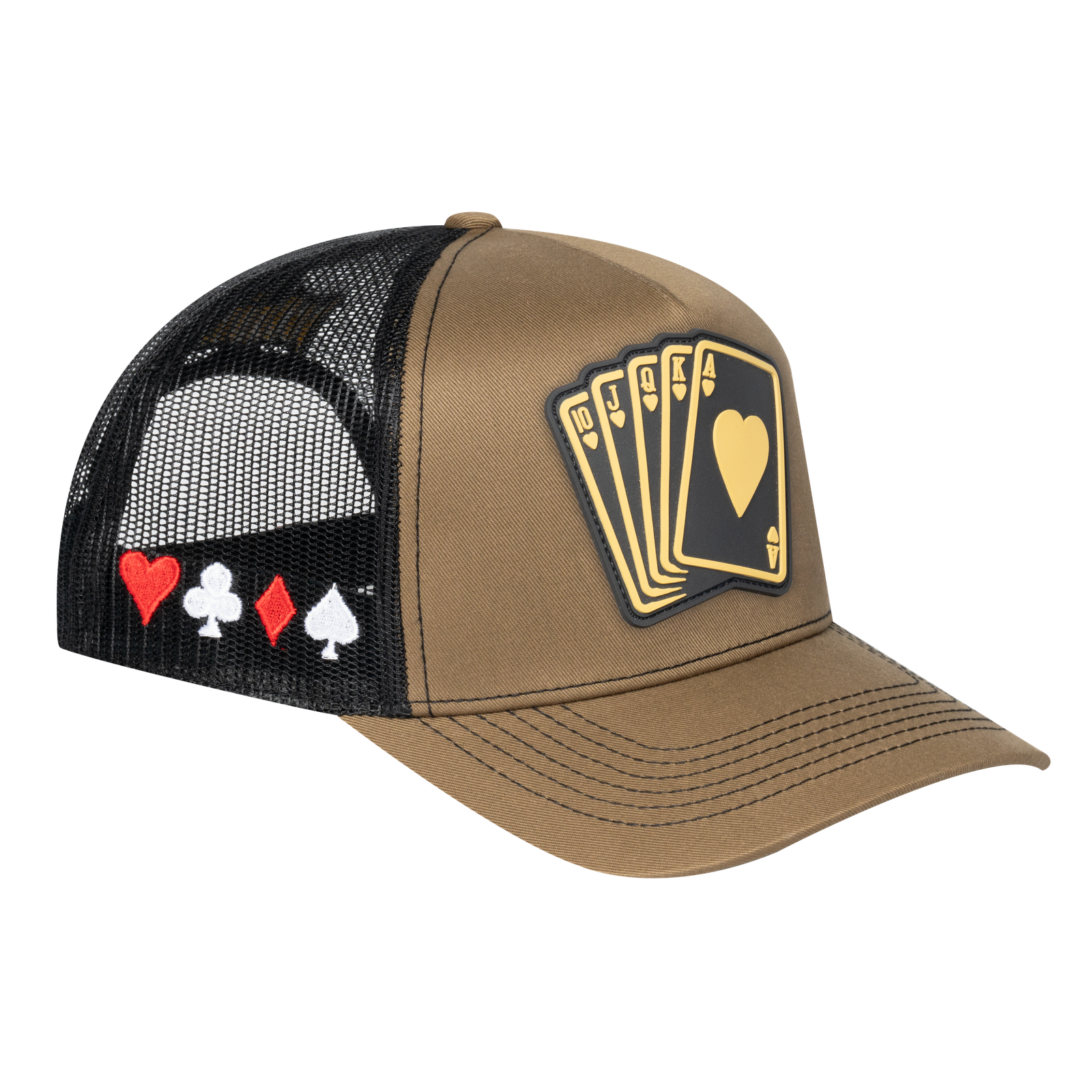 Poker 10JQKA 5-Panel Trucker Hat - T5-LBTC-B-POKER1 gallery image 1