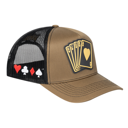 Poker 10JQKA 5-Panel Trucker Hat - T5-LBTC-B-POKER1 gallery image 1